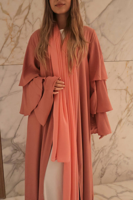 Lovely Lady, Pink handkerchief sleeve abaya