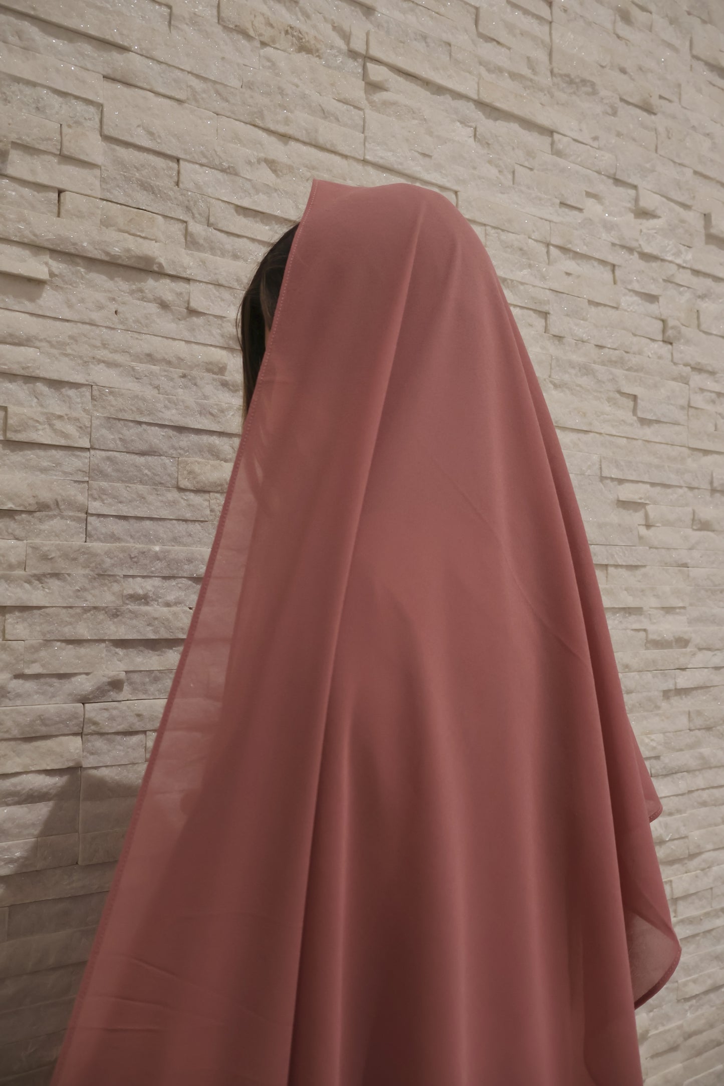 Delight hijab, burnt pink